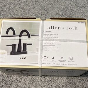 Allen + Roth Matte Black Bath Faucet